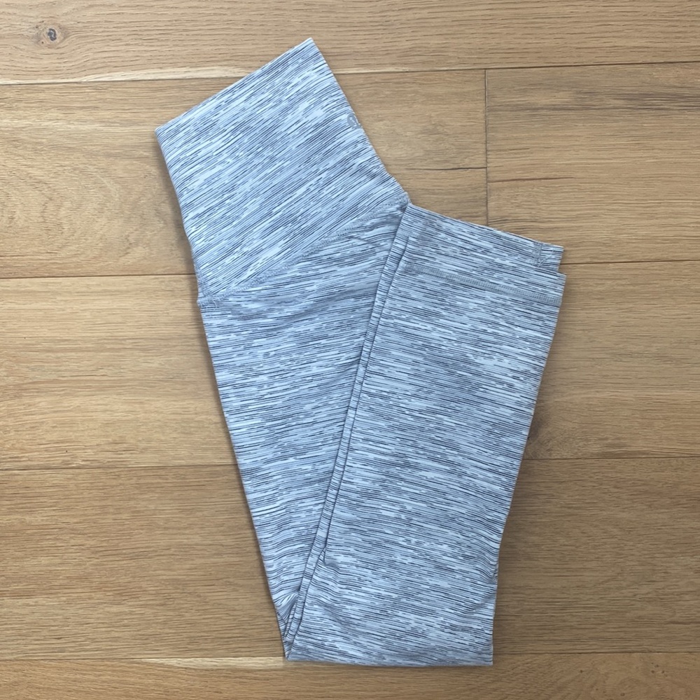 lululemon athletica Heathered Light Gray Leggings
